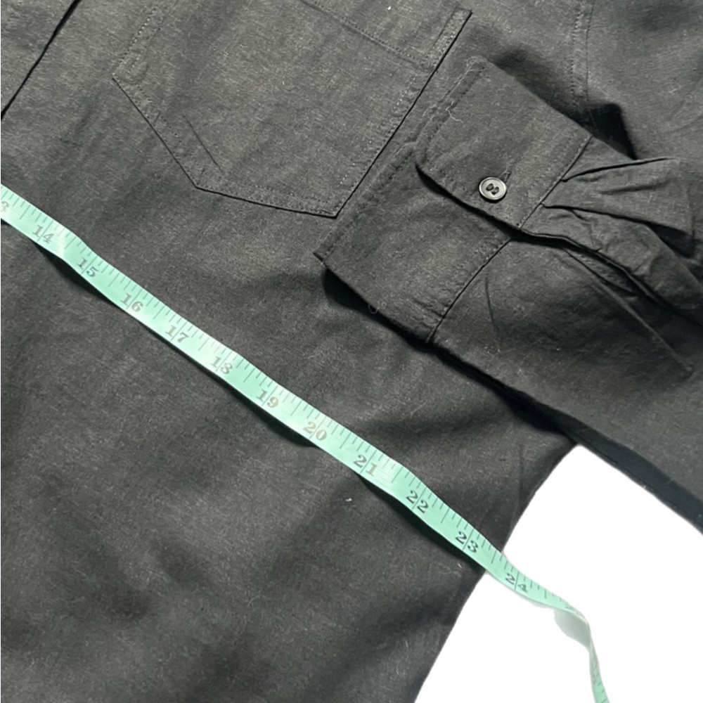 H&M Men's Charcoal Button Down Shirt - Picture 3 of 4